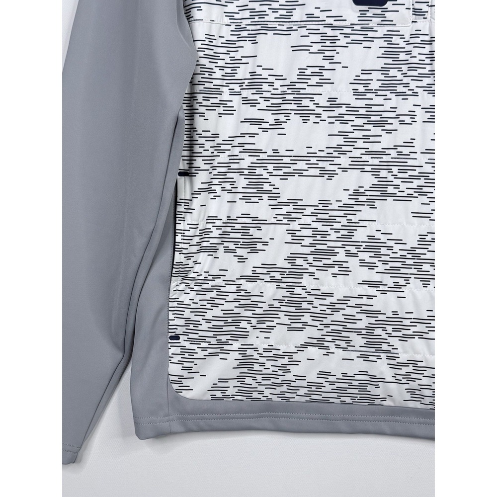Peter Millar Weld Elite Hybrid 1/2 Zip White Gale Gray Pullover Jacket Large - Picture 5 of 12